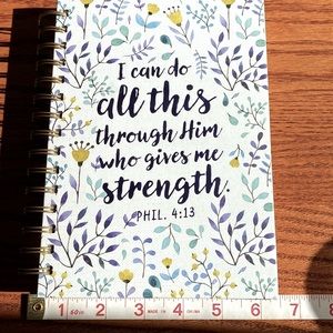 Spiral Bound Inspirational Journal,  NWT, Never Used “I Can Do All Things”